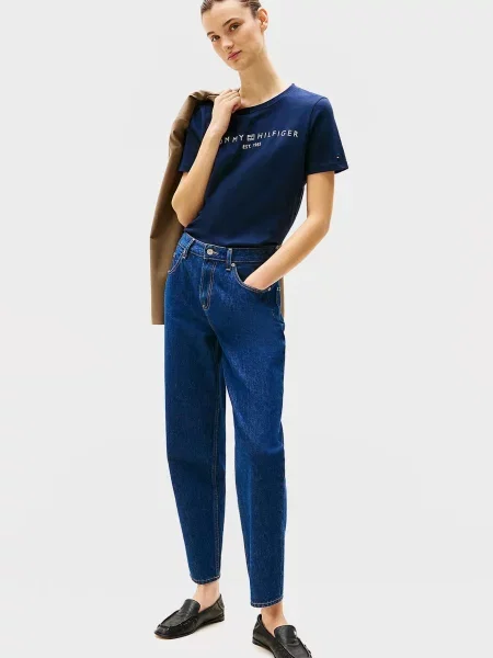 Футболка Tommy Hilfiger с лого синяя