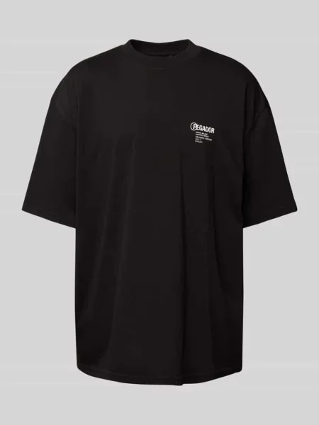 T-shirt o kroju oversized z nadrukiem z logo Pegador czarna
