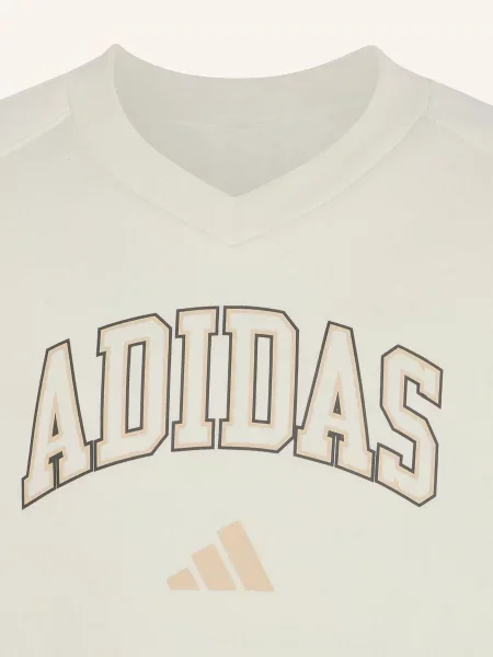 Adidas Bluza Seasonals Collegiate Typography V-Neck weiss czarna