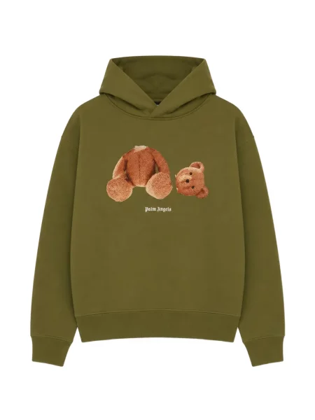 Bluza z kapturem dziecięca Palm Angels zielona