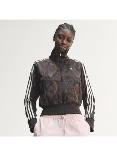 SATÉNOVÁ SPORTOVNÍ BUNDA SNAKE PRINT FIREBIRD bílá