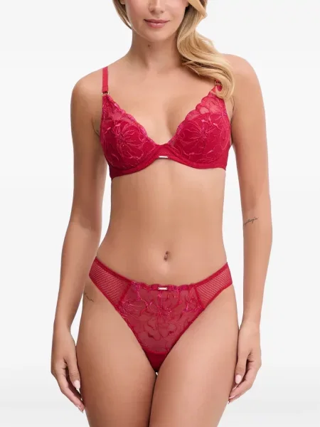 Sutien Chantelle cu model floral roșu
