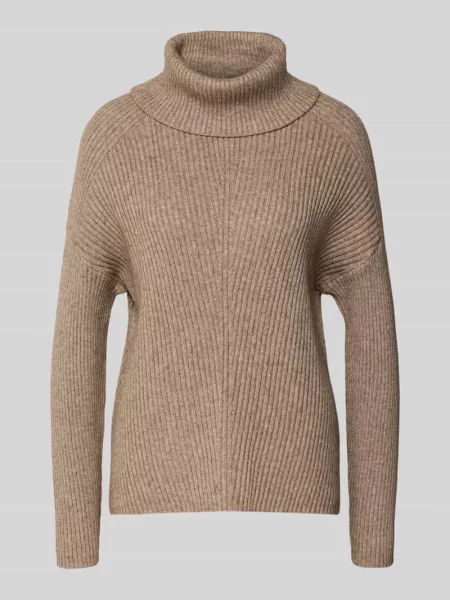 Golf o kroju regular fit z mieszanki model ‘KATIA’ Only beżowy