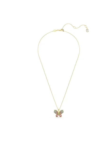 Swarovski Verižica / zlata / zelena / roza modra