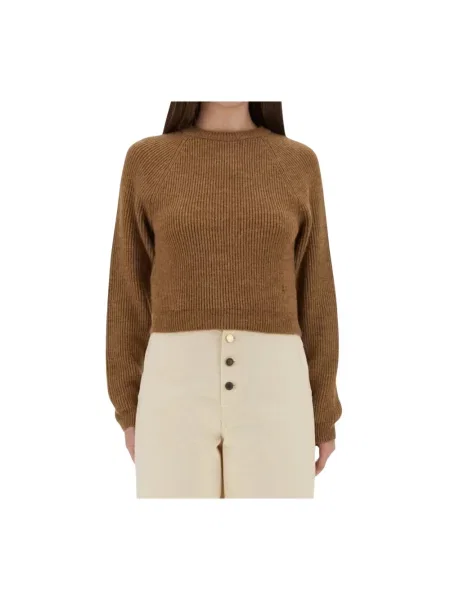 Sweter Moschino brązowy