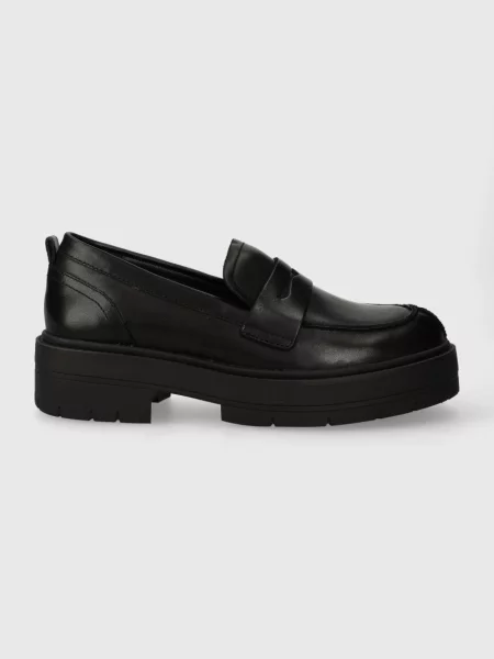 Pantofi Geox cu toc plat negru