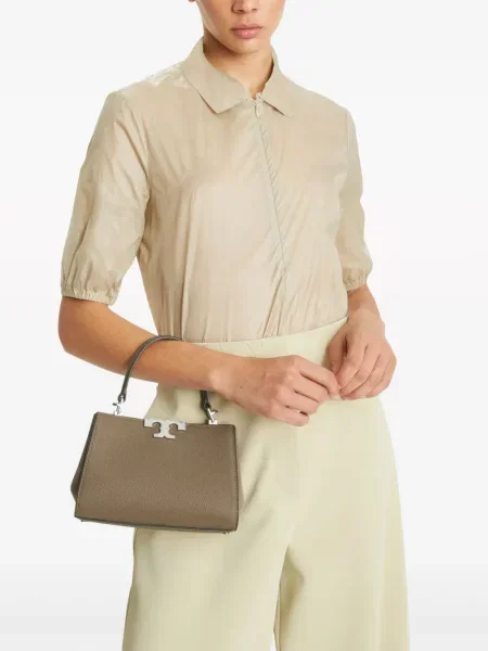 Mini kabelka satchel Tory Burch hnědá
