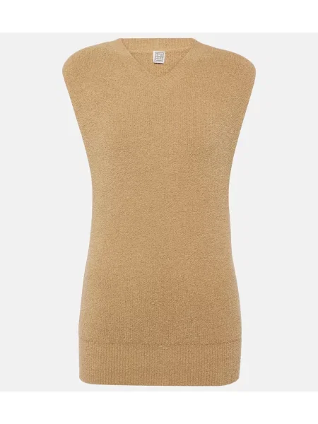 Vestă Toteme din material terry bej