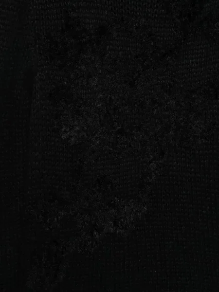Пуловер Ann Demeulemeester на цветя от мохер черно