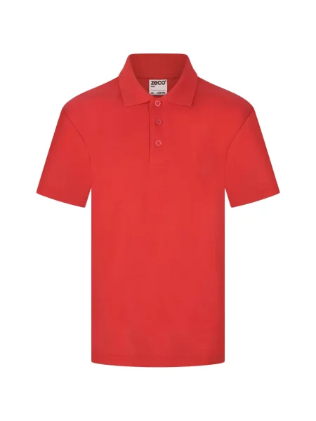 Koszulka polo dziecięca Zeco Schoolwear czerwona