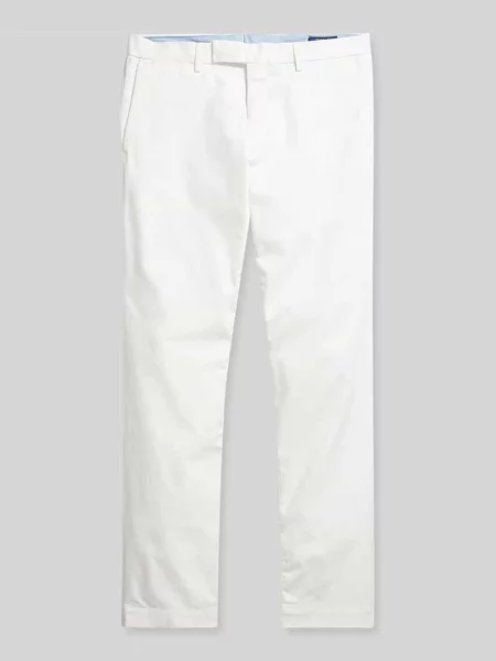 Chinosy o kroju slim fit z mieszanki bawełny Polo Ralph Lauren białe
