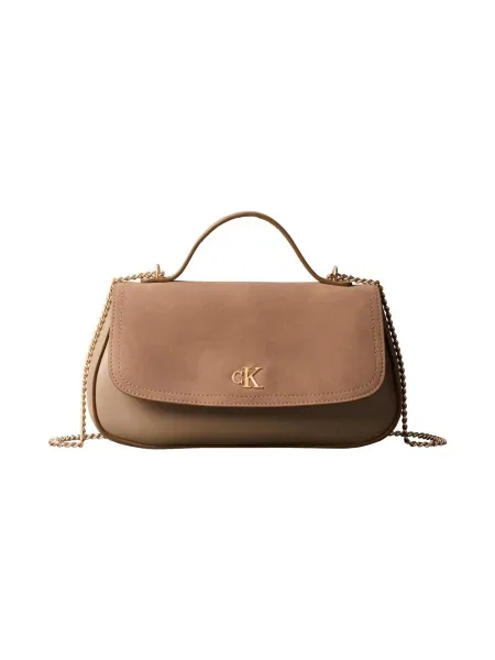 Calvin Klein Torebka Ck Brushed Flap Camera Bag beżowy
