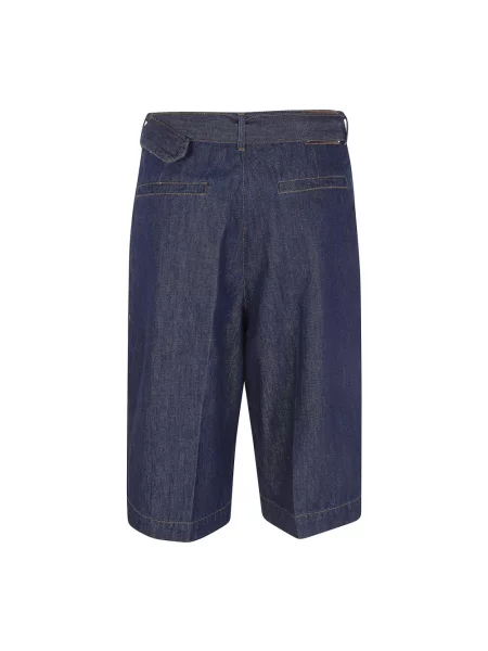 Spodnie Dries Van Noten z wysoką talią niebieskie