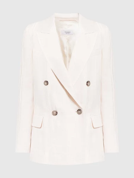 Двобортний жакет Peserico бежевий