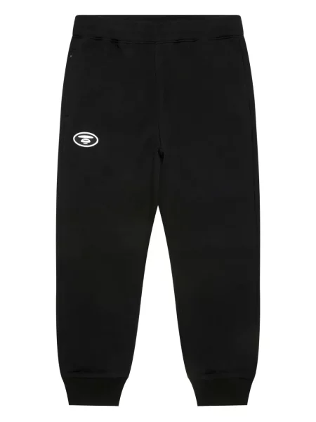 Pantaloni Aape By A Bathing Ape cu broderie negru