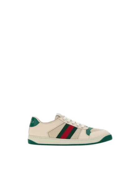 Sneakersy Gucci Screener skórzane zielone