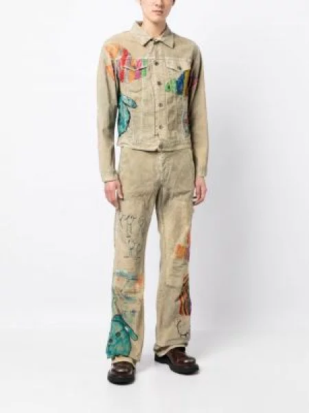 Raštuotas striukė Off-white balta