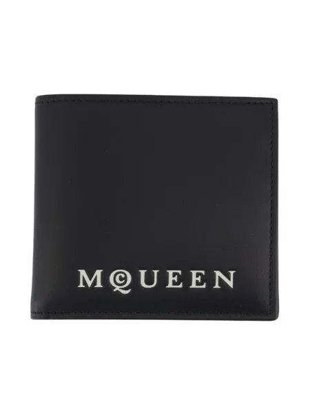 Portfel Alexander Mcqueen skórzany czarny