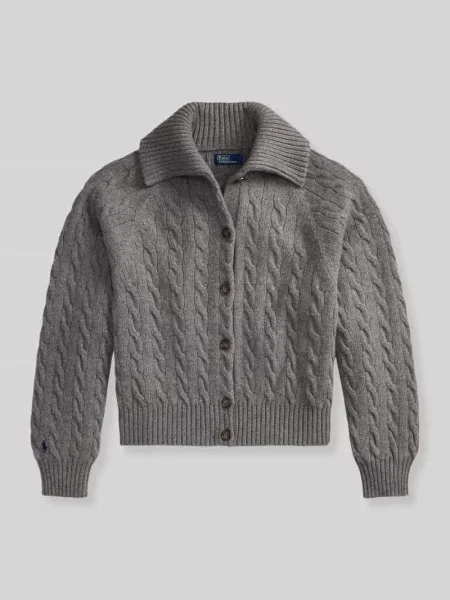 Kardigan rozpinany o kroju relaxed fit z mieszanki wełny i kaszmiru Polo Ralph Lauren