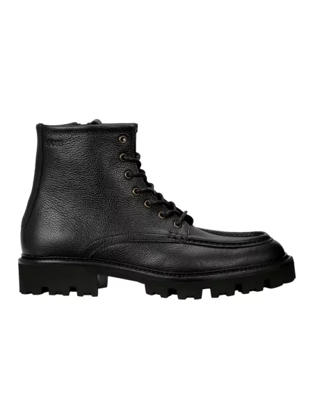 Botki Hugo Boss skórzane czarne