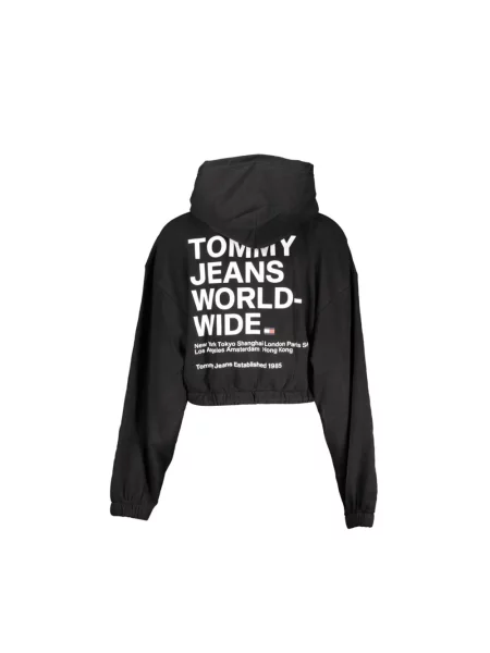 Bluza z kapturem Tommy Hilfiger z kapturem czarna