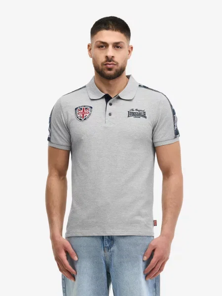 LONSDALE Tričko Pelton' sivá