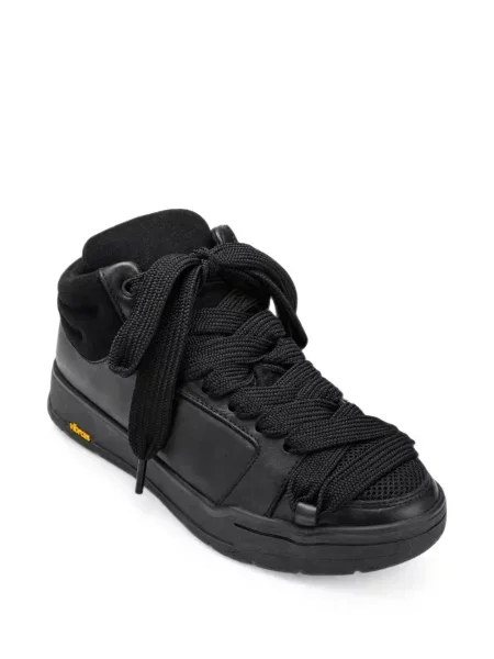 Δερμάτινα sneakers Yohji Yamamoto με κορδόνια μαύρο