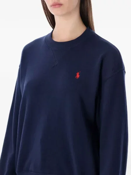 Суичър с качулка Polo Ralph Lauren с качулка синьо