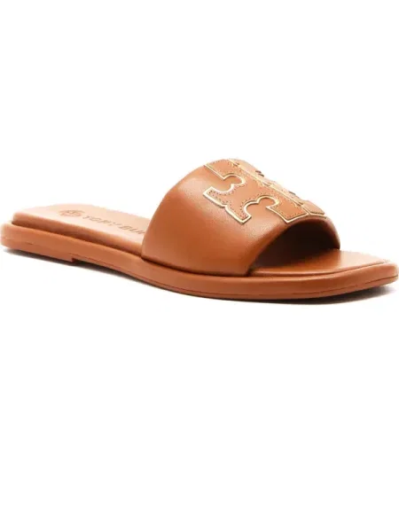 TORY BURCH De piele șlapi DOUBLE T SPORT SLIDE