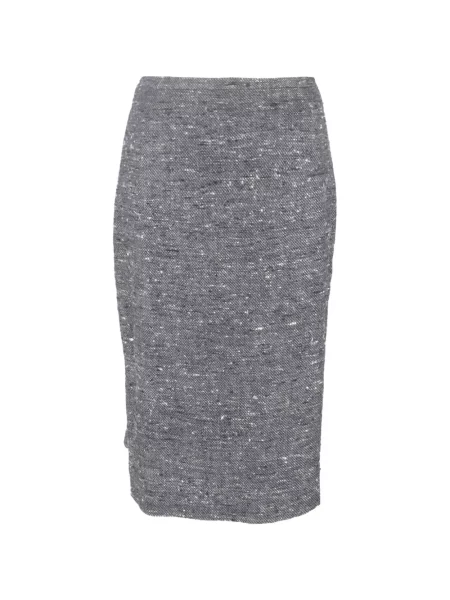 Fustă midi Max Mara din tweed până la genunchi gri