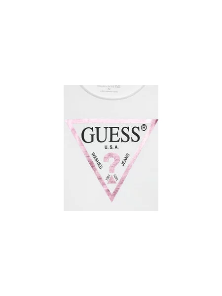 Guess Marškinėliai Balta Regular Fit juoda