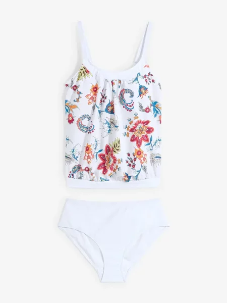 Tankini oversize 2 części z regulowanymi ramiączkami biały
