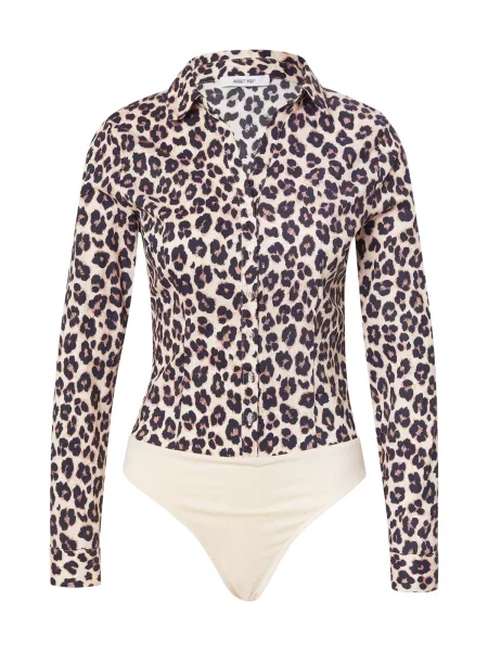 ABOUT YOU Bluză body Linda bej / maro mokka negru