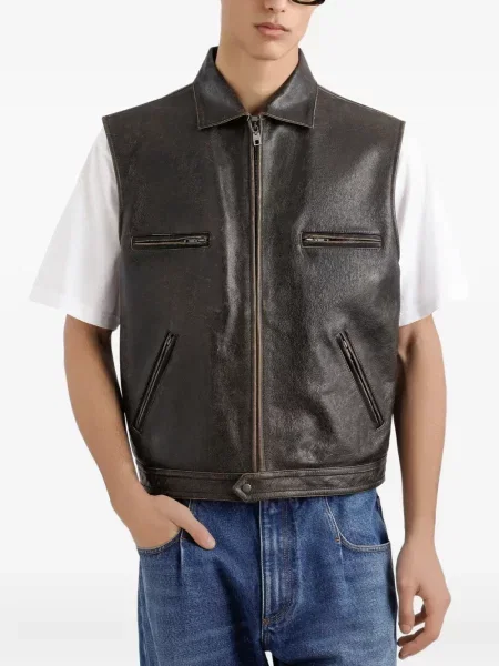 Vestă Dolce & Gabbana din piele maro