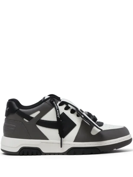 Sneakerși Off-white din piele alb