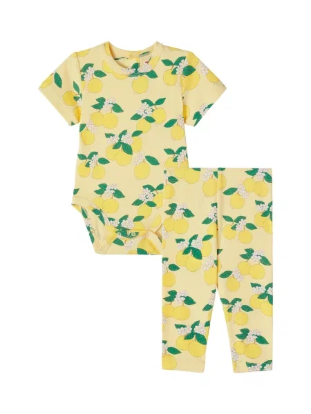 Gyerek body Tinycottons sárga