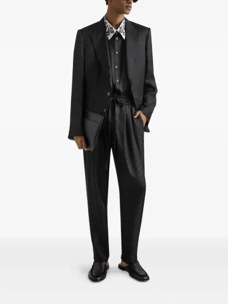 Cămașă Dolce & Gabbana de mătase negru