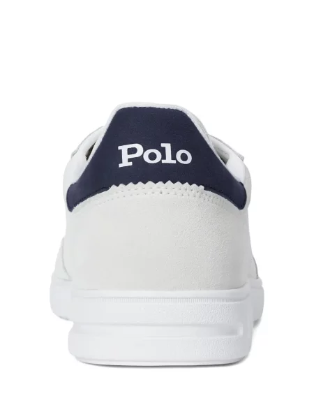 Πλεκτή μακρύς φόρεμα σε στυλ πουκάμισου Polo Ralph Lauren με halter λαιμόκοψη λευκό