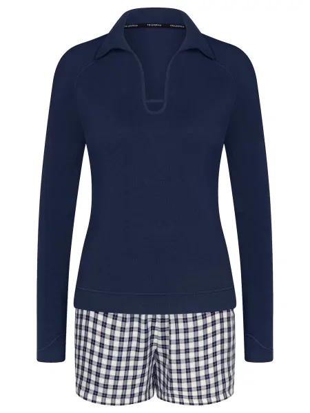 TRIUMPH Pantaloni scurți bleumarin / murdar alb
