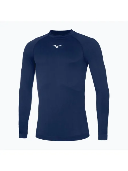 Мъжки анцуг за бягане с дълъг ръкав Mizuno Uni Core navy/white бяло