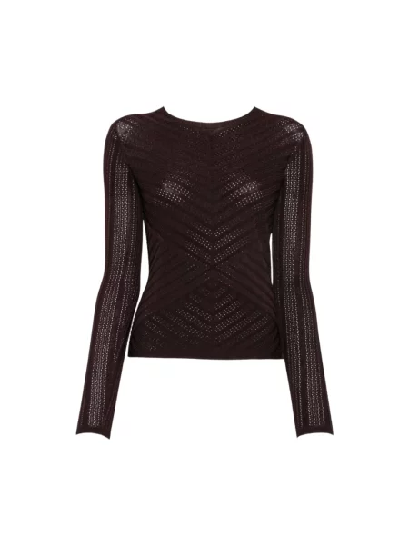 Sweter Twinset brązowy