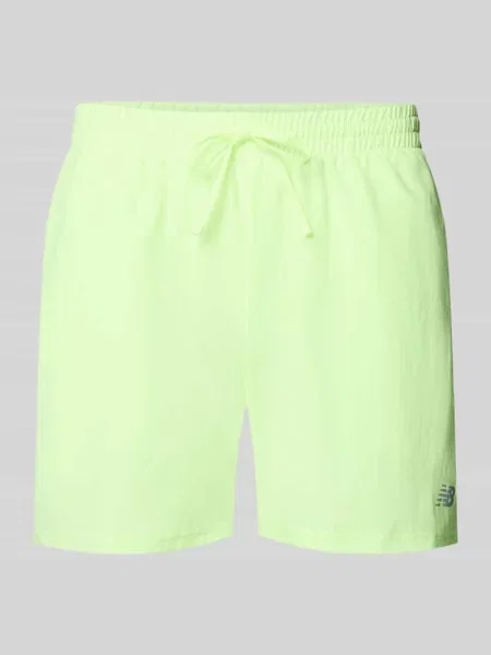 Szorty z elastycznym pasem i logo New Balance żółte