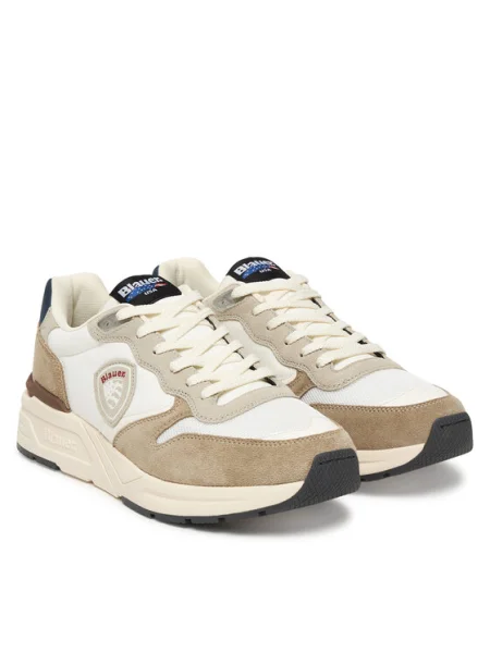 Blauer Sneakers bej