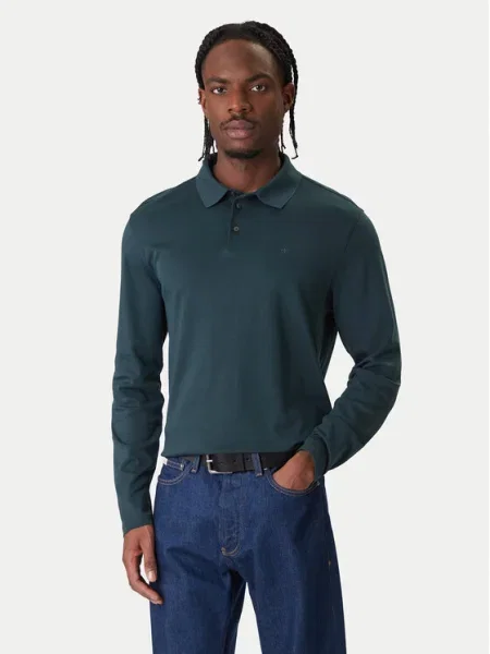 Calvin Klein Тениска с яка и зелен