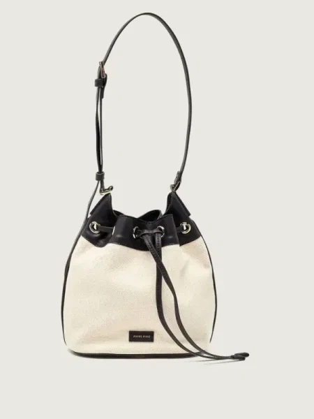 Anine Bing Geantă tip sac MINI ALANA cu adaos de piele