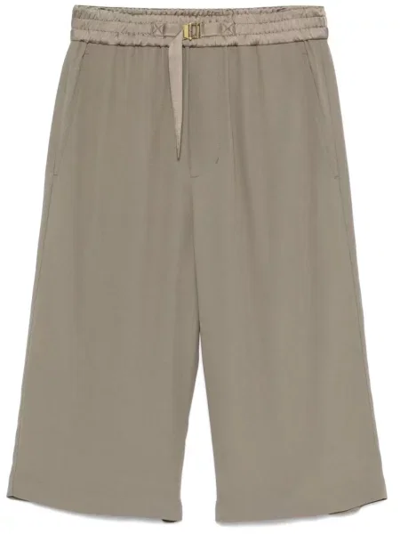 Pantaloni scurți Ami Paris din crep gri