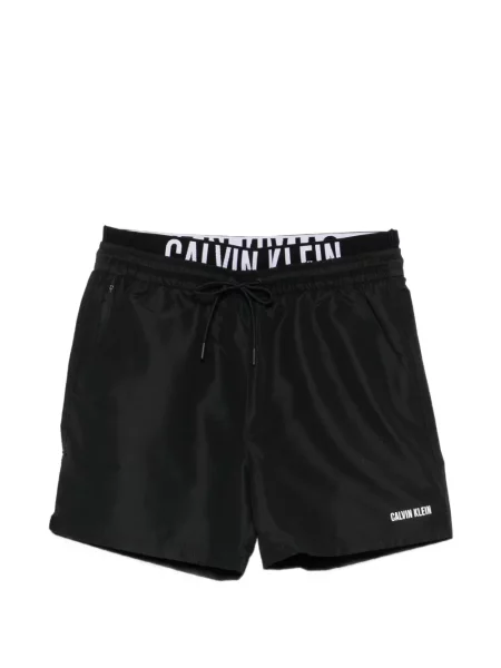 Slip de baie Calvin Klein cu autograf negru
