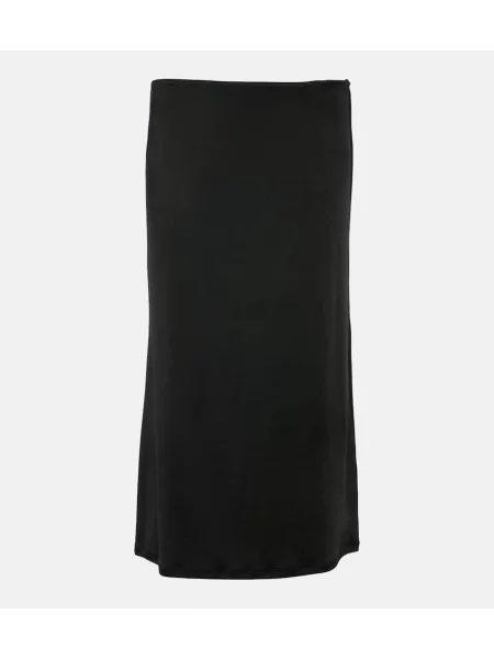 Fustă midi Tove până la genunchi negru