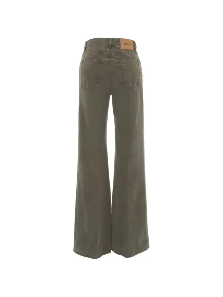 Pantaloni Dondup de catifea cord cu chihlimbar verde