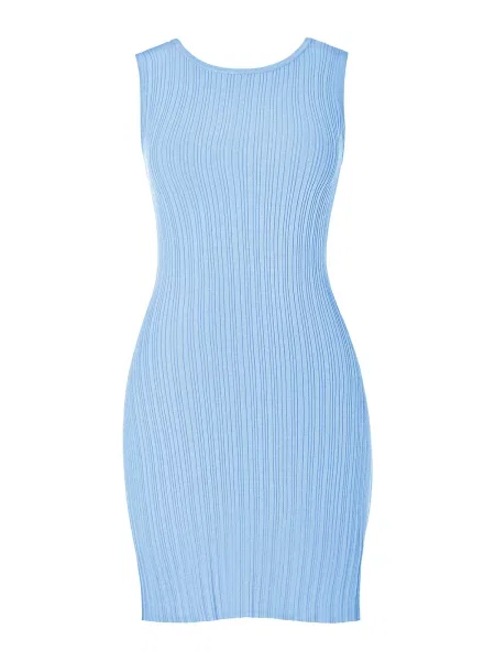 Imily Bela Rochie tricotat deschis albastru